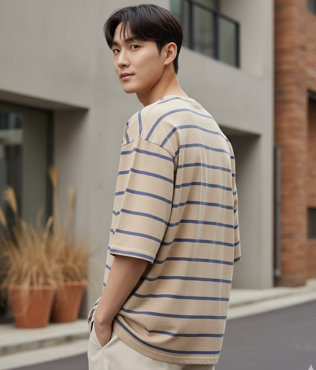 เสื้อยืด Oversize ลายขวาง